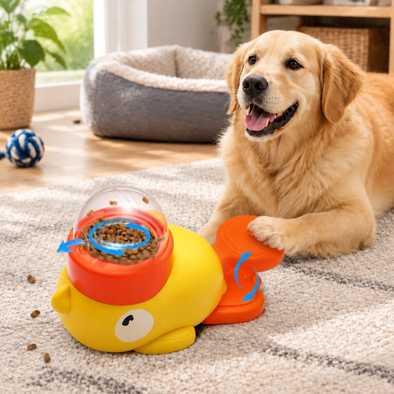 Dog Puzzle Feeder Toy - Juguete interactivo para mascotas con forma