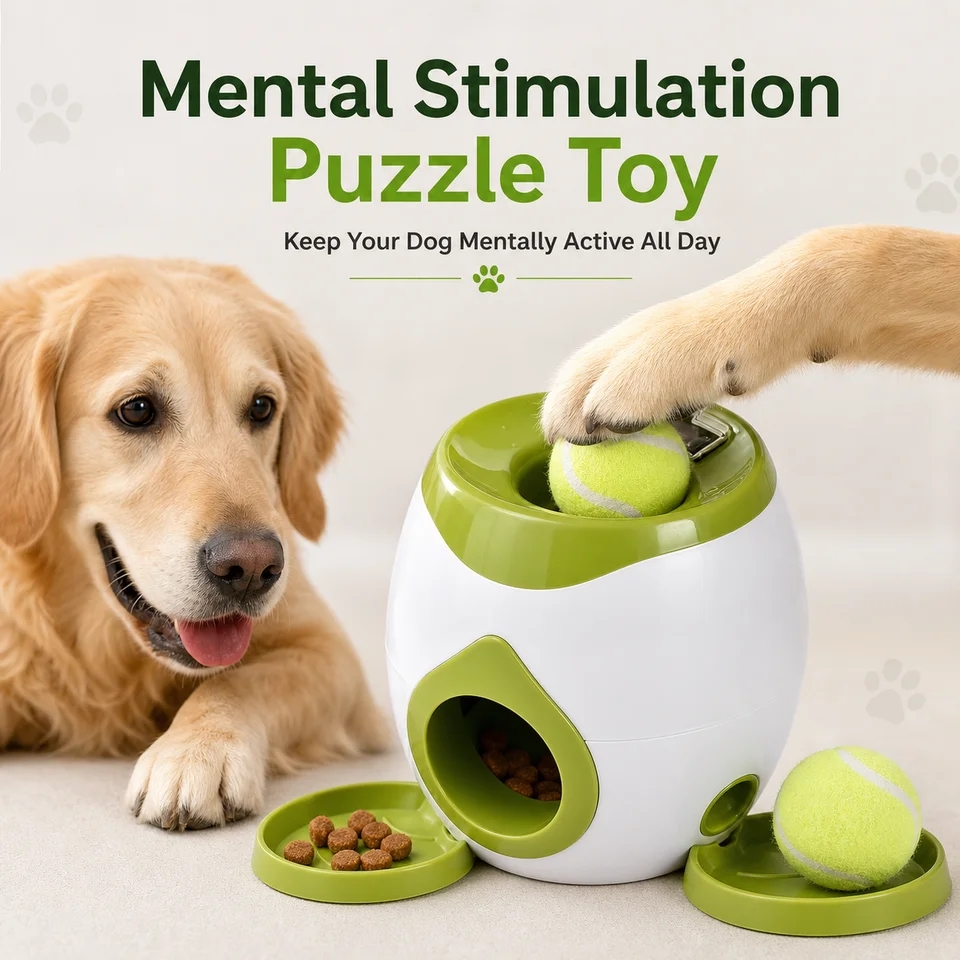 Interactive Squeaky Plush Dog Toy - Lanzador Automático de Pelotas para Perros,