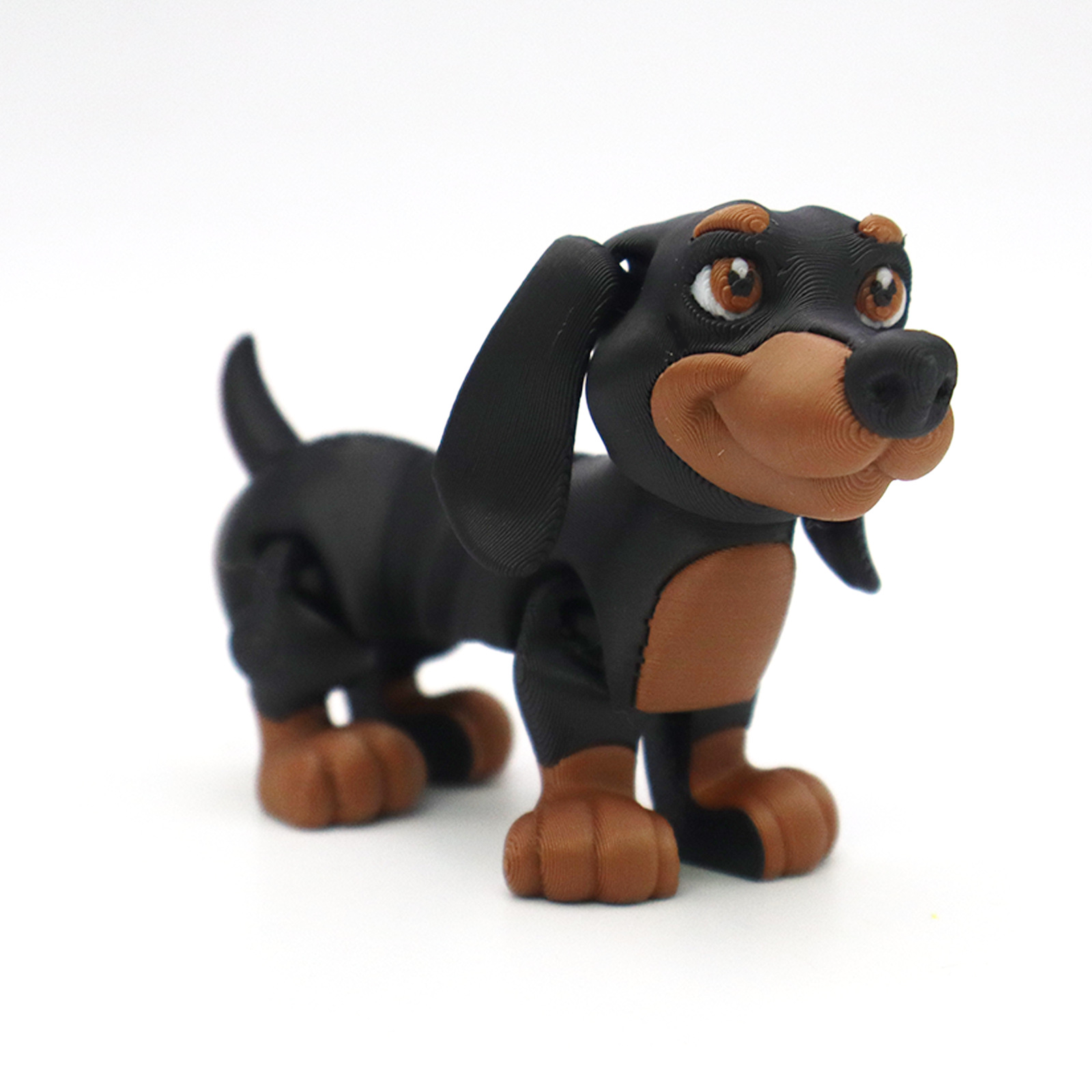 Interactive Squeaky Plush Dog Toy - Perro con estampado 3D, decoración para