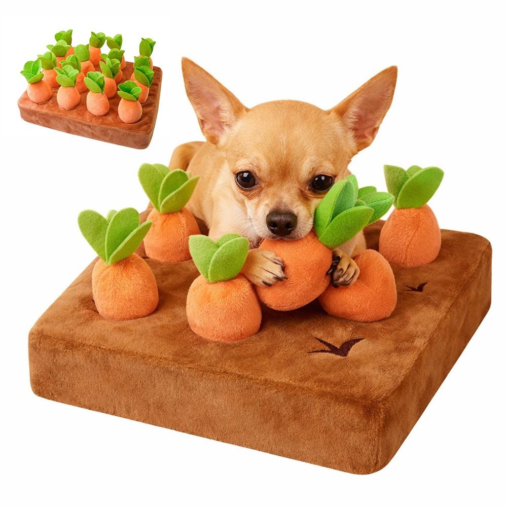 Dog Puzzle Feeder Toy - Alfombrilla olfativa de zanahoria para alivio