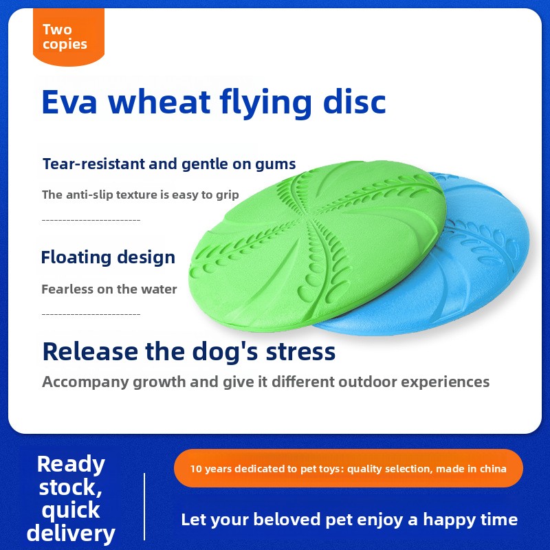 Flying Disc Dog Training Toy - Frisbee de Entrenamiento Interactivo EVA, Juguete
