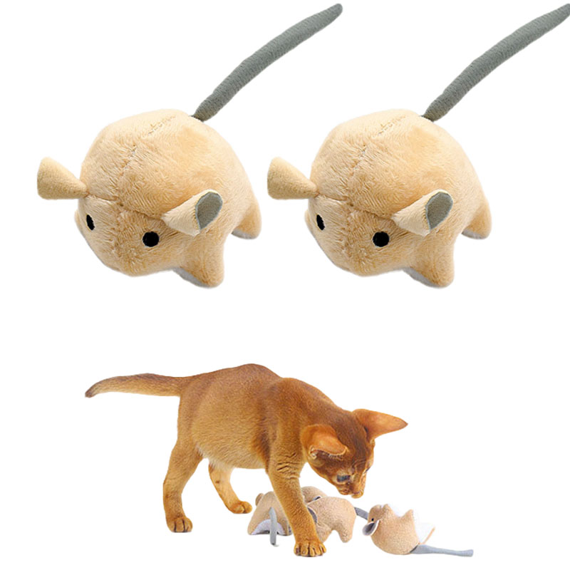 Catnip Interactive Plush Mouse - Juguetes de Felpa con Catnip para