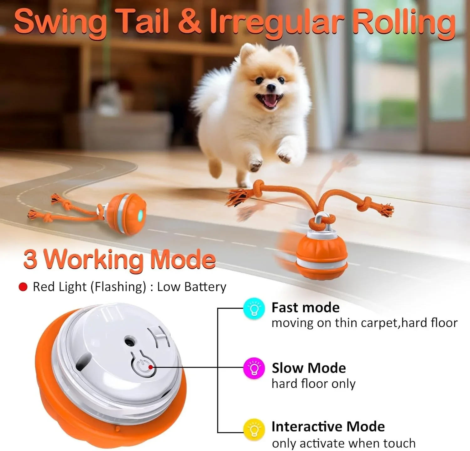 Pelota para mascotas, juguete  - Automatic Moving Dog Ball reseña y precio