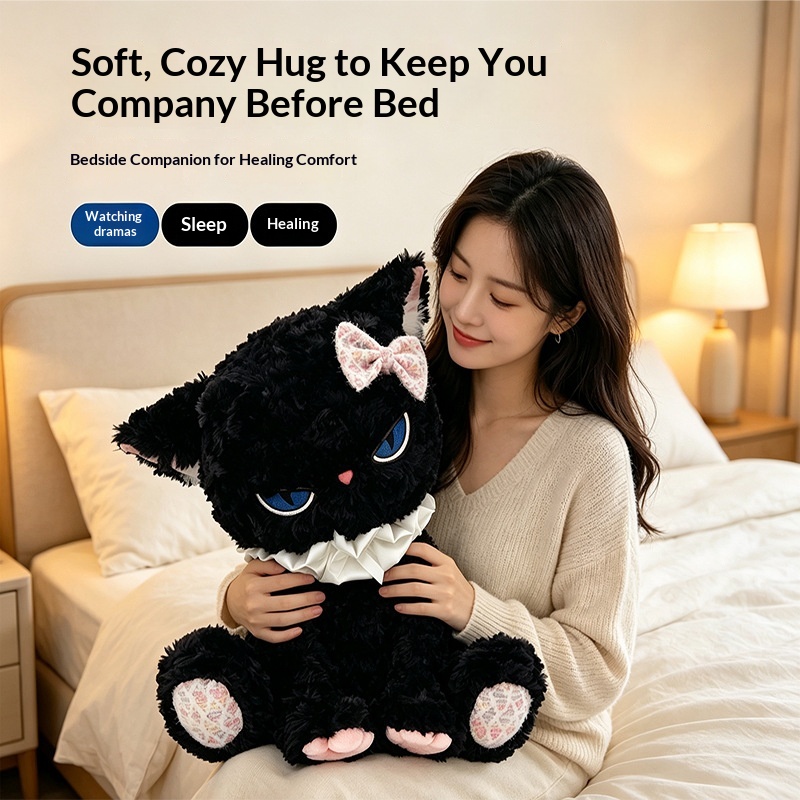 Peluche de gato negro con ojos - Cat Toys reseña y precio